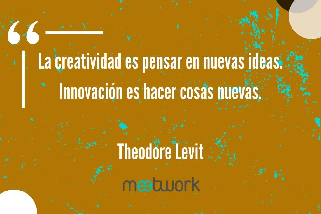 La creatividad es pensar en nuevas ideas. Innovación es hacer cosas nuevas